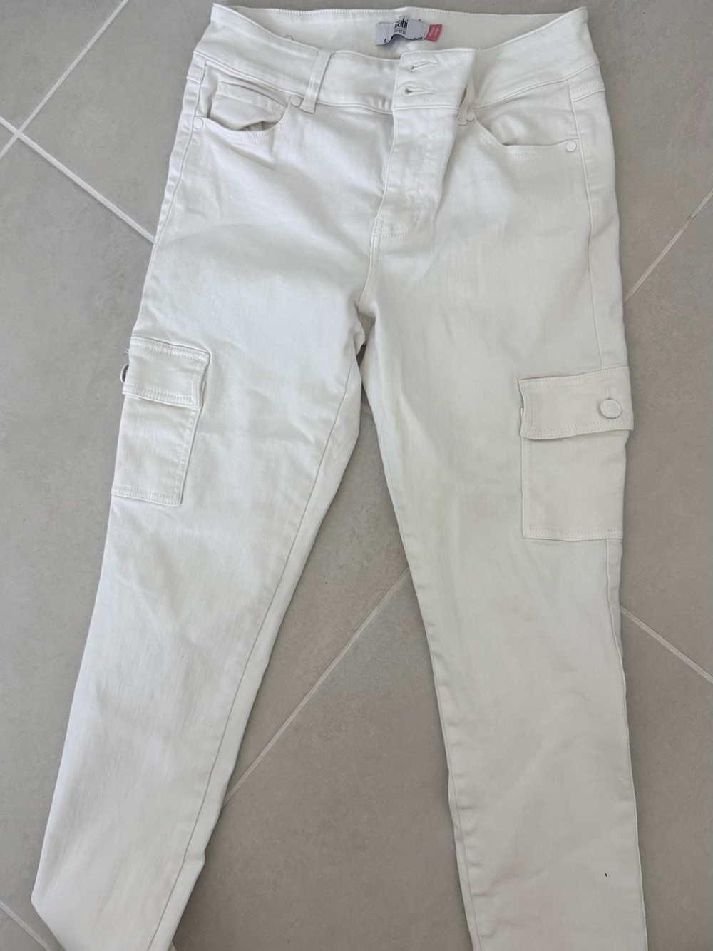 CAbi White Cargo Pants for Kids - Slim Cargo Style
